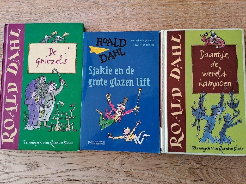 ROALD DAHL.3 X. GRIEZELS, SJAKIE, DAANTJE DE WERELDKAMPIOEN., Boeken, Ophalen of Verzenden, Gelezen, Roald Dahl, Fictie algemeen