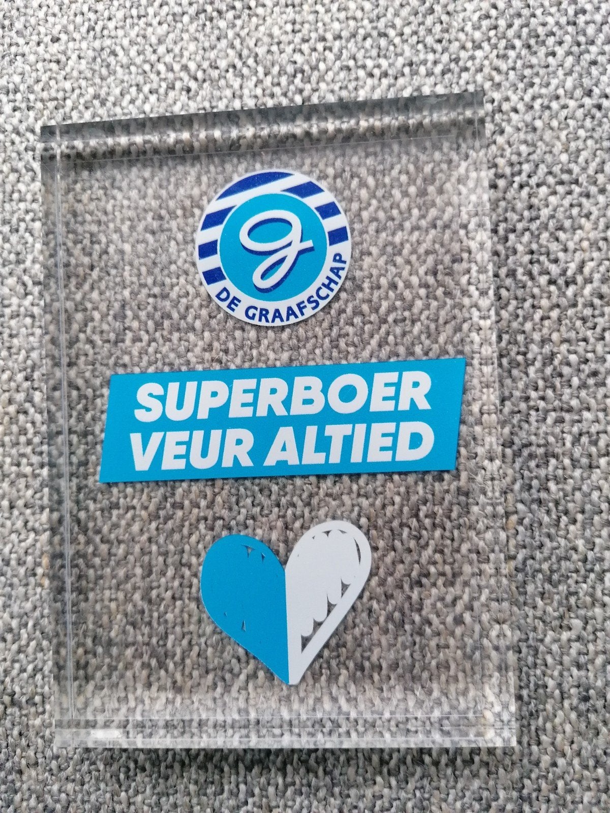 De Graafschap Presse Papier  Club Fanshop Fan D'ran Superboe, Ophalen of Verzenden, Zo goed als nieuw, Overige binnenlandse clubs