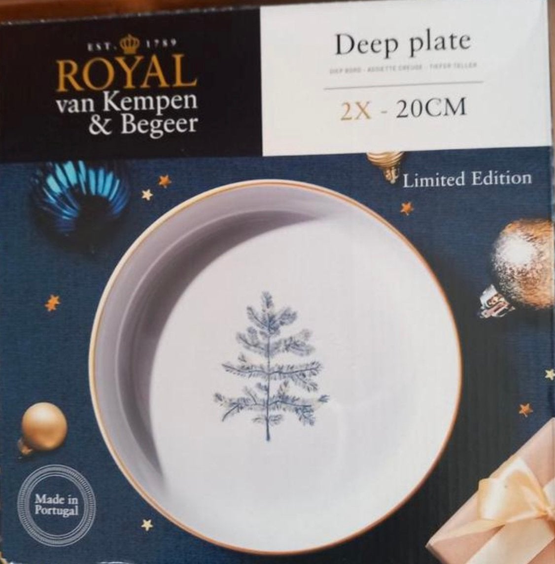 Royal Van Kempen & Begeer kerst servies diepborden Nieuw, Ophalen of Verzenden, Nieuw, Overige merken, Bord(en)