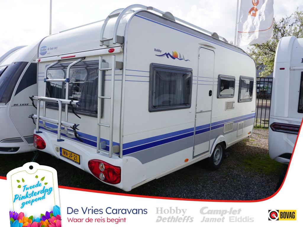 Hobby De luxe Easy 450 UF Mover,Voortent,Luife, Caravans en Kamperen, Caravans, Rondzit, Hobby, Schokbreker, Bedrijf