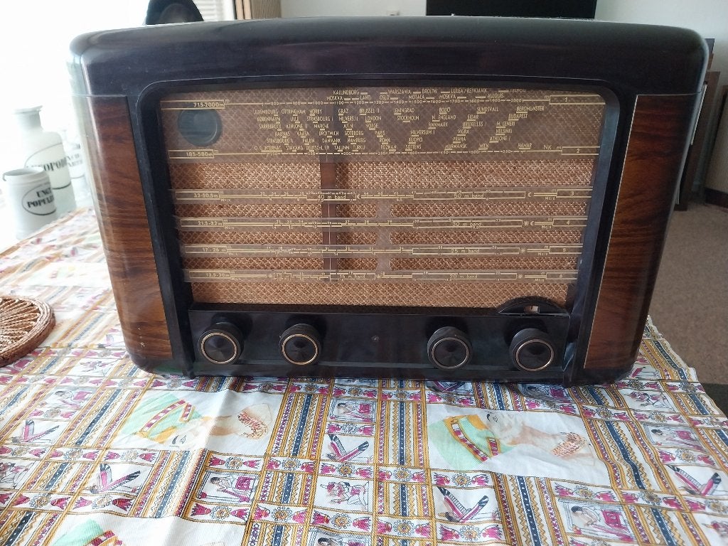 Philips bx490a buizenradio 1948 49, Antiek en Kunst, Antiek | Tv's en Audio, Ophalen