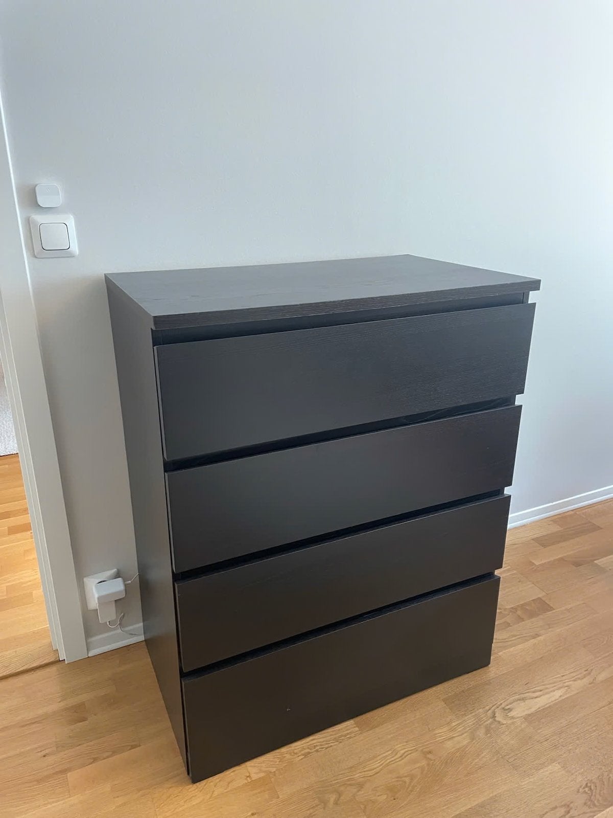 IKEA Malm ladekast - zwart, 4 laden, Ophalen, Gebruikt, 100 tot 150 cm, 50 tot 100 cm