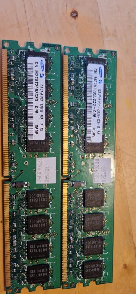 2x 1GB Samsung RAM geheugen, Ophalen of Verzenden