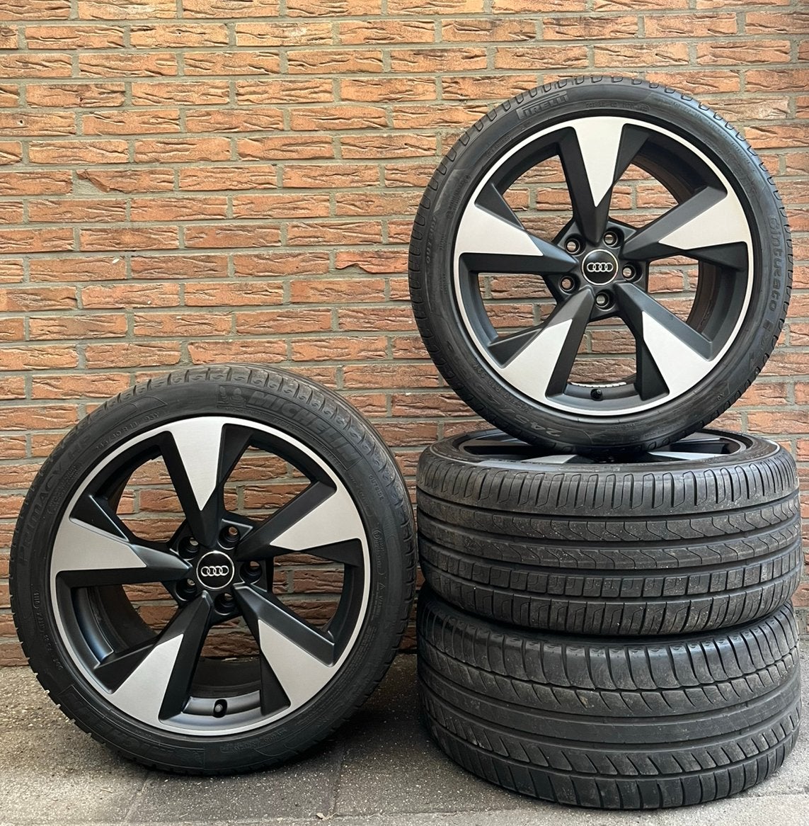 Orginele Audi A4 5x112 18inch Set Wielen Zomer, Auto-onderdelen, Banden en Velgen, Ophalen, 18 inch, Banden en Velgen, Personenwagen