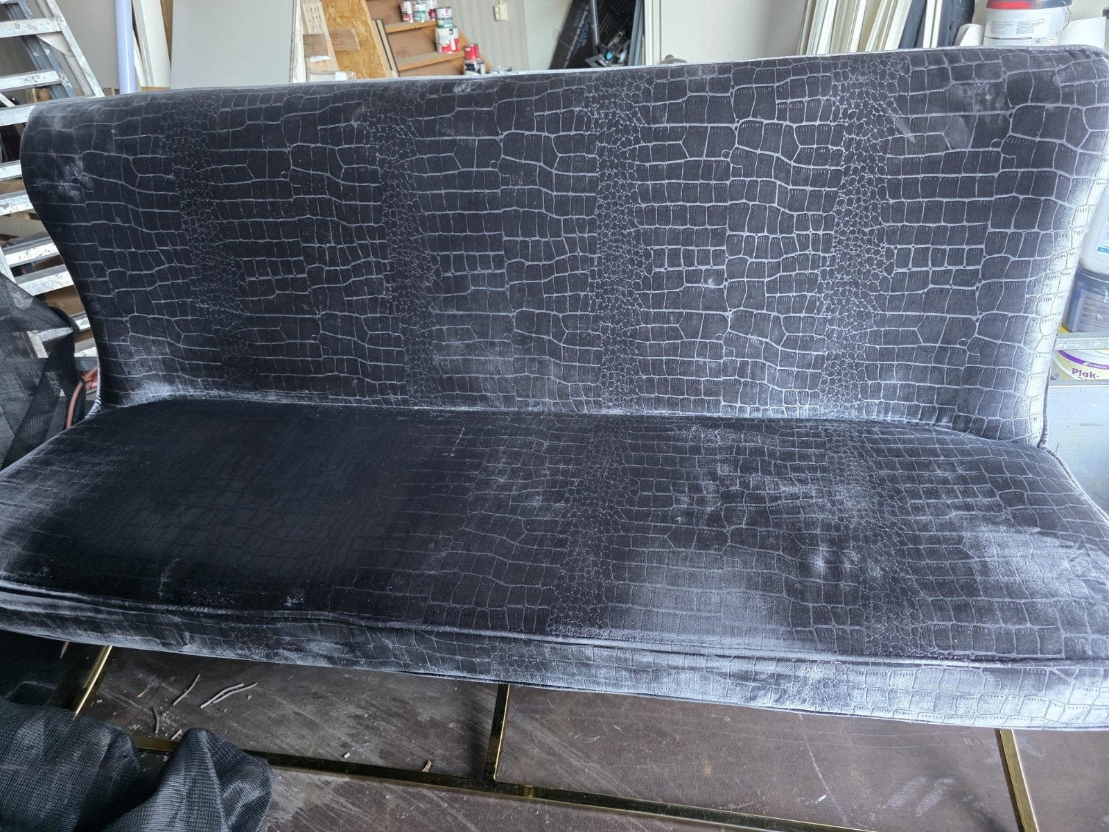 bank en 2 stoelen, Ophalen, Gebruikt, Stof, Drie
