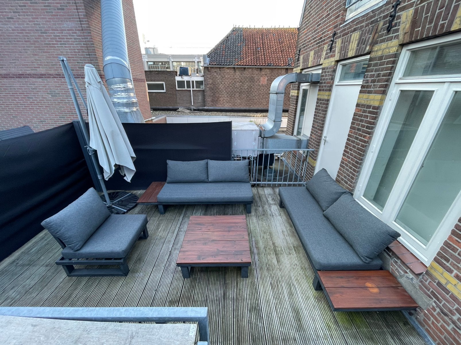 Complete loungeset te koop inclusief kussenbox, Tuin en Terras, Ophalen, 6 zitplaatsen, Aluminium, Loungeset