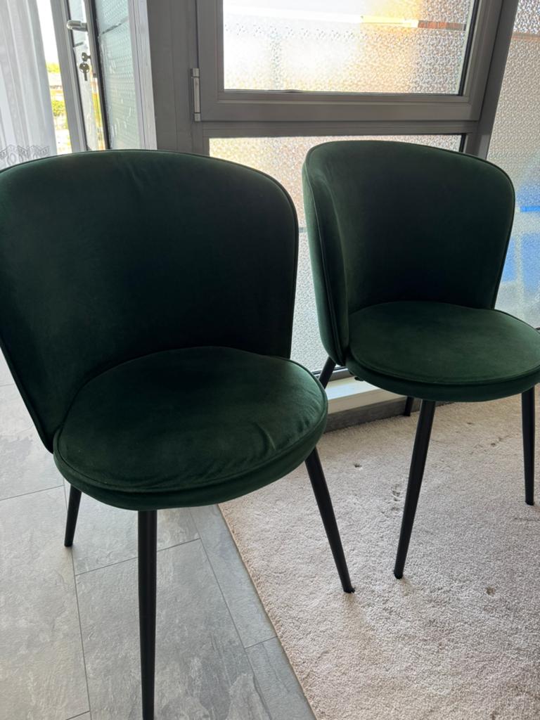 donker groen velvet kleur, Gebruikt, Overige kleuren, Vier, Stof
