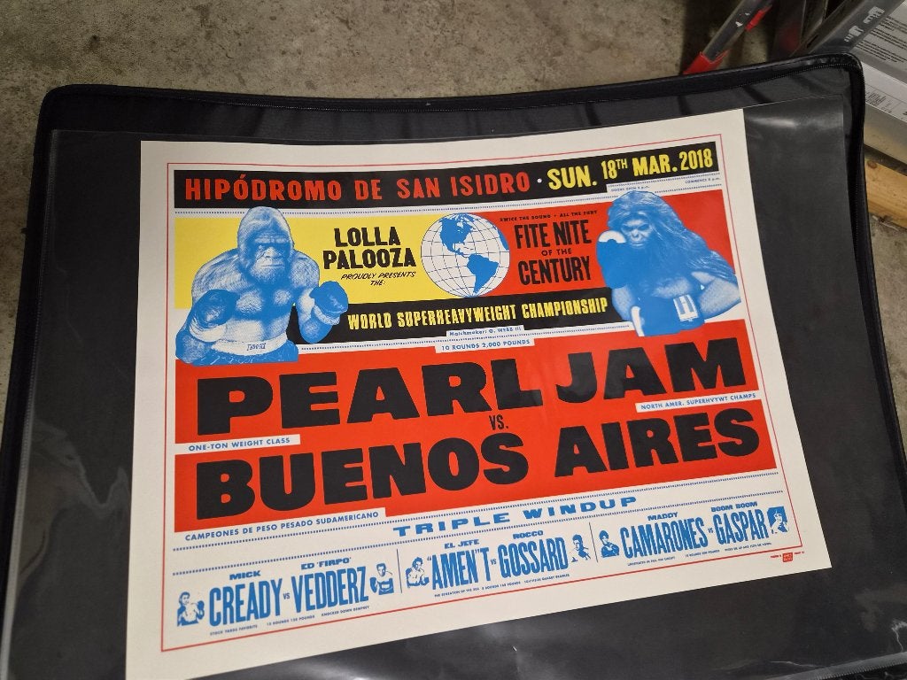 Pearl Jam / Eddie Vedder posters, Verzamelen, Ophalen of Verzenden, Zo goed als nieuw, A1 t/m A3, Muziek