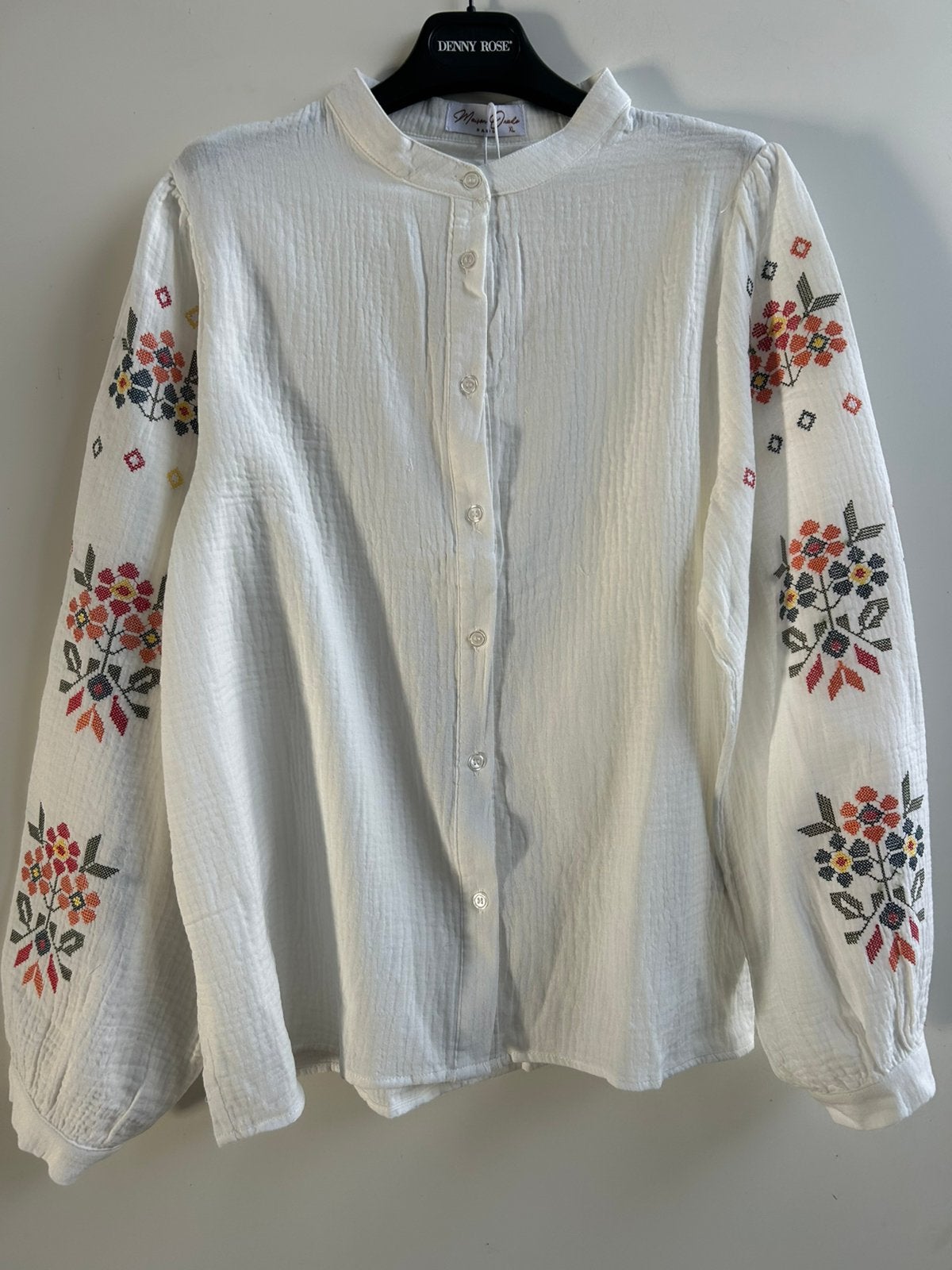 ONADO blouse met borduursels op mouw mt S, M, L en XL, Kleding | Dames, -, Verzenden, Nieuw, Onado