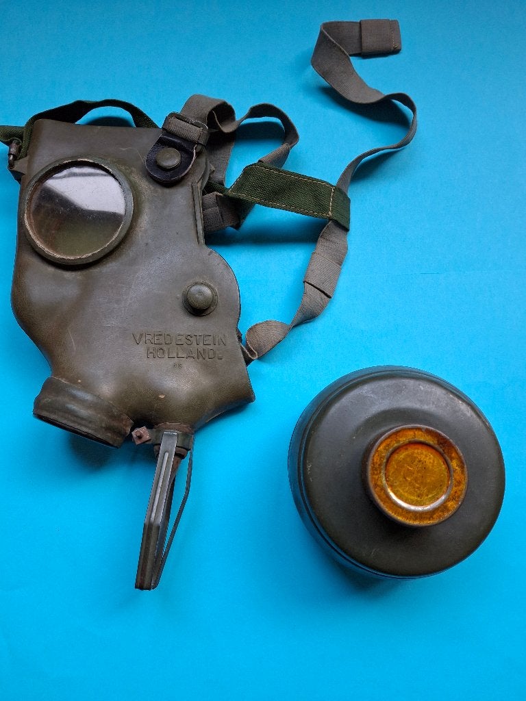 gasmasker,vredestein,masker,uniform,mobilisatie,WO2, Ophalen of Verzenden, Overige soorten, Nederland, Overige typen