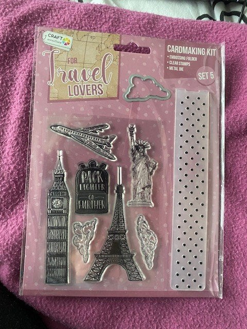 stempels snijmal en embossing folder for travel lovers, Ophalen of Verzenden, Nieuw, Overige thema's, Pons of Mal