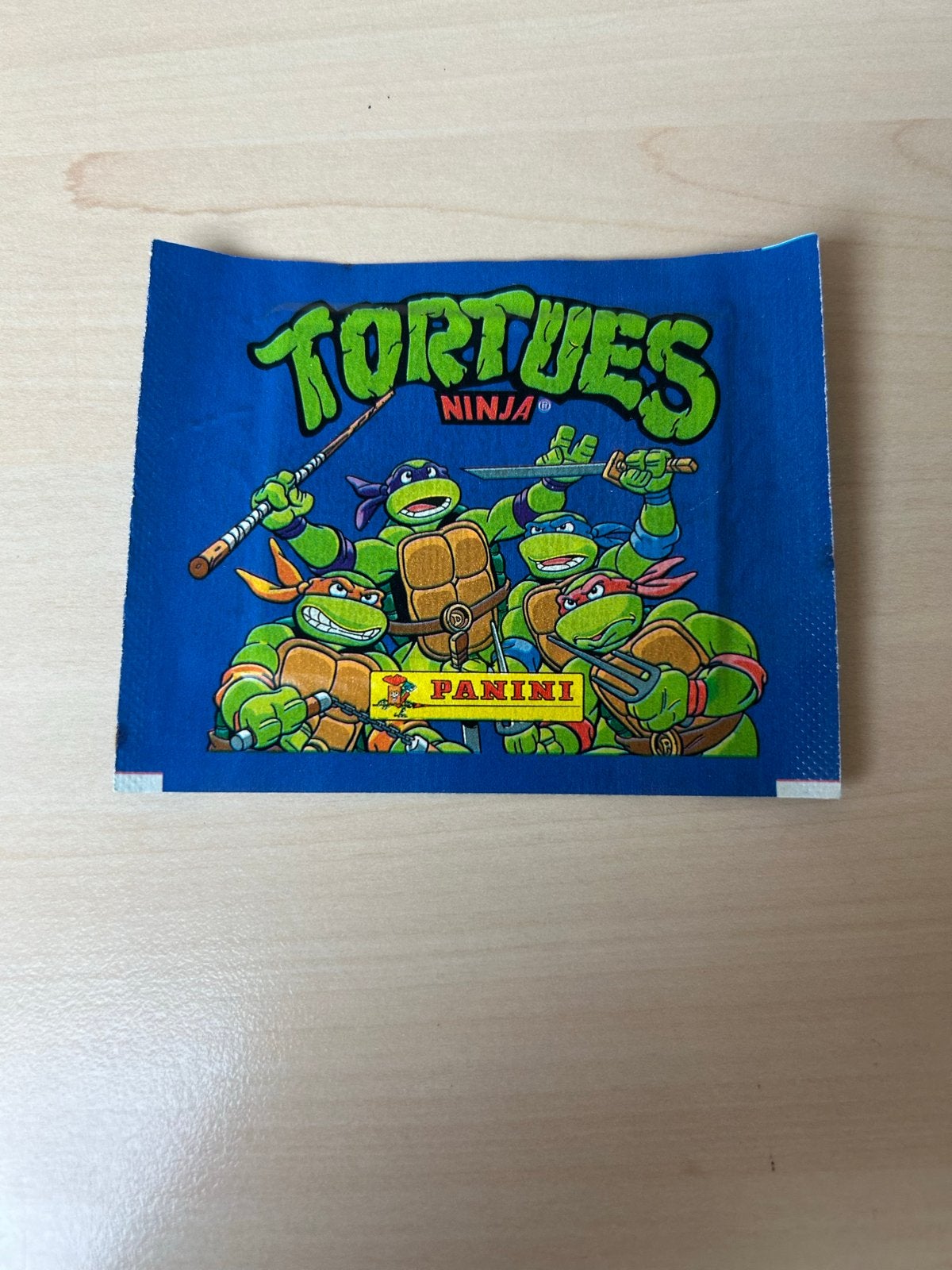 Vintage Panini Teenage Mutant Ninja Turtles Stickerzakje, Ophalen of Verzenden, Zo goed als nieuw, Strip of Tekenfilm