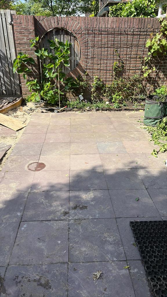 Leisteen Tuintegels (Natuursteen) – 40x40x2 cm - 13 m², Tuin en Terras, Tegels en Klinkers, Gebruikt, Terrastegels, Natuursteen