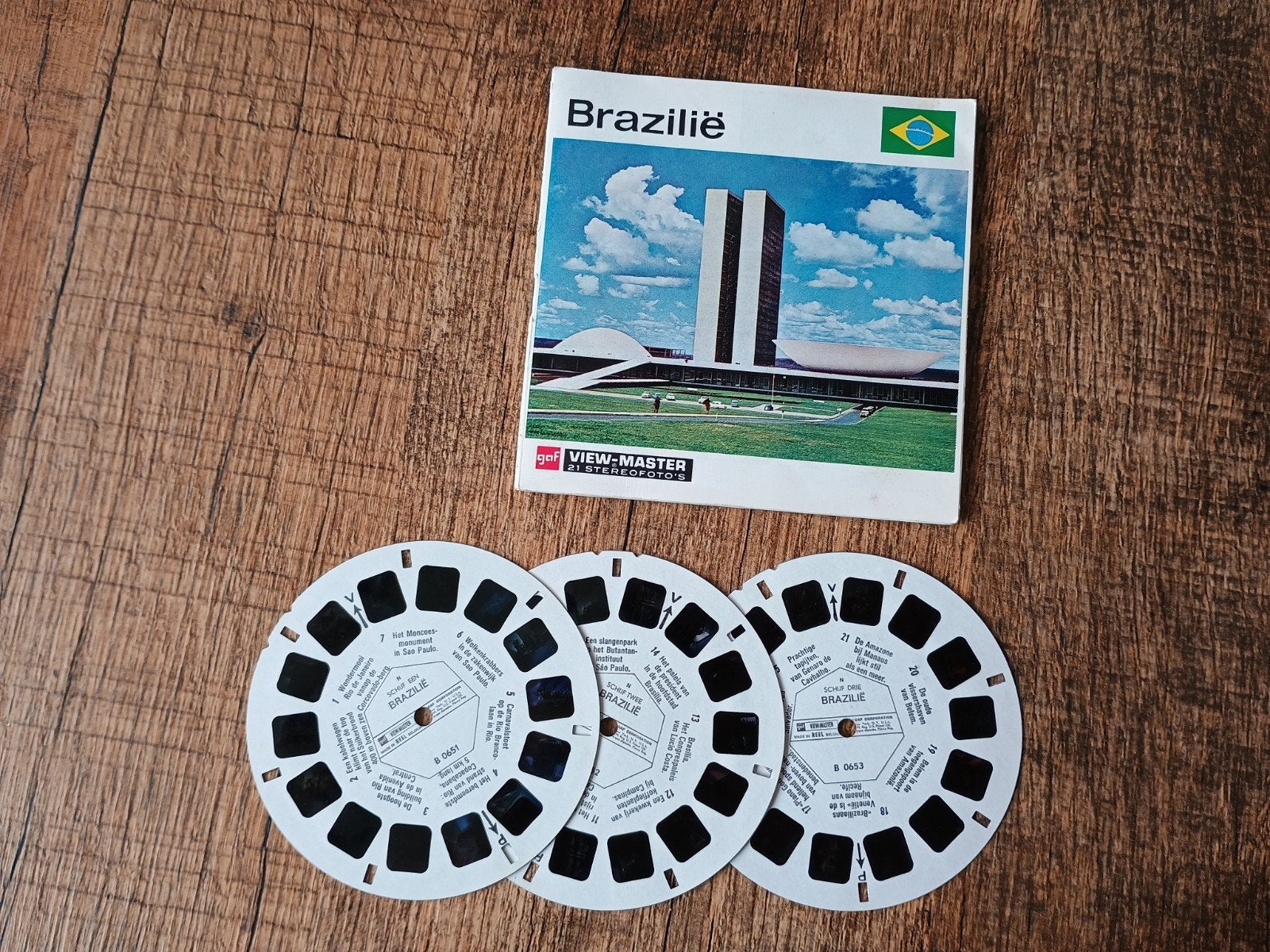 Oude viewmaster schijfjes - Brazilië, Verzamelen, Ophalen of Verzenden, Gebruikt