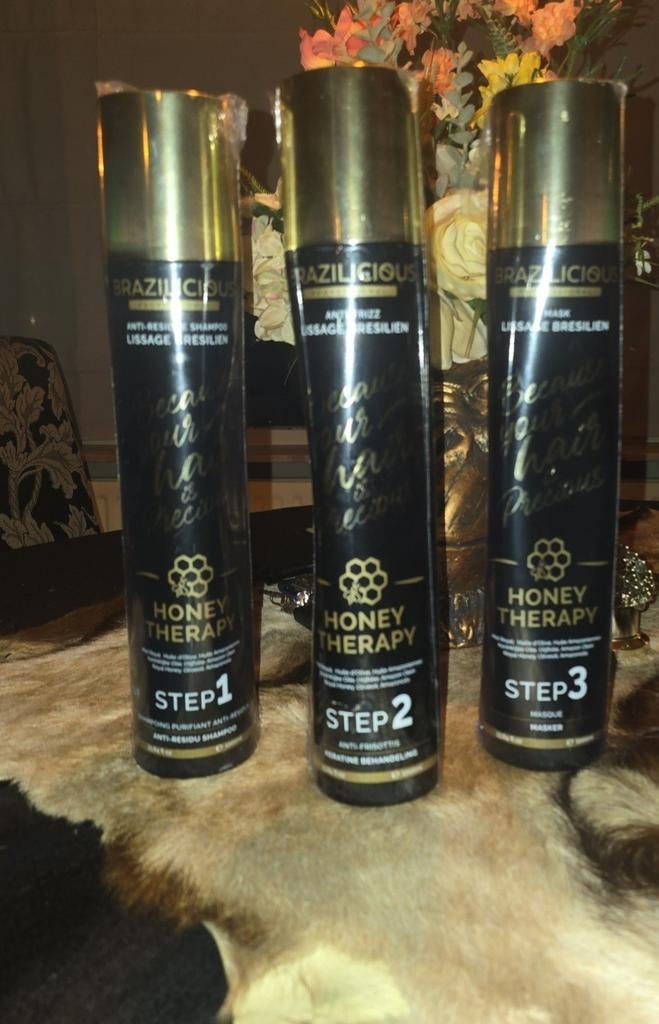 Brazilicious Honey Therapy Keratinebehandeling Set, Ophalen of Verzenden, Nieuw, Haarverzorger of -hersteller