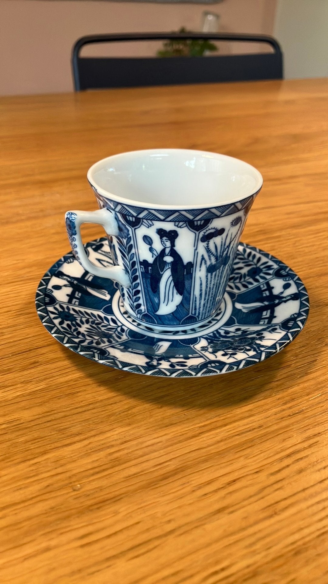 Koffiekopjes chinees porselein blauw 16 stuks, Antiek en Kunst, Ophalen