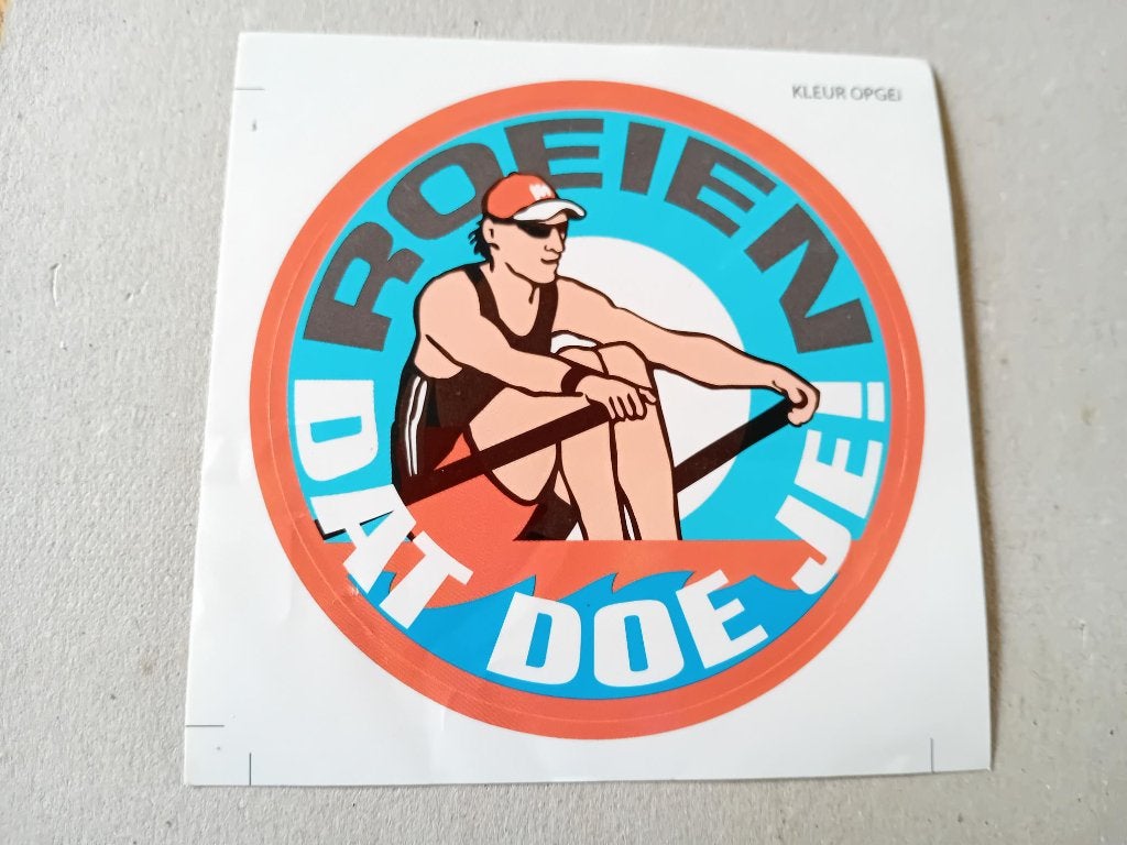 Roeien sticker Roeien dat doe je! 8cm, Ophalen of Verzenden, Zo goed als nieuw, Bedrijf of Vereniging