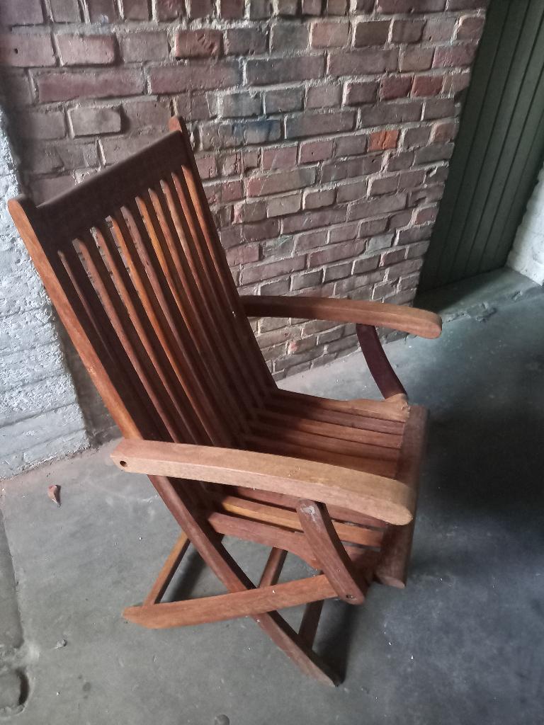 Stoel hout, Ophalen, Gebruikt, Bruin, Eén