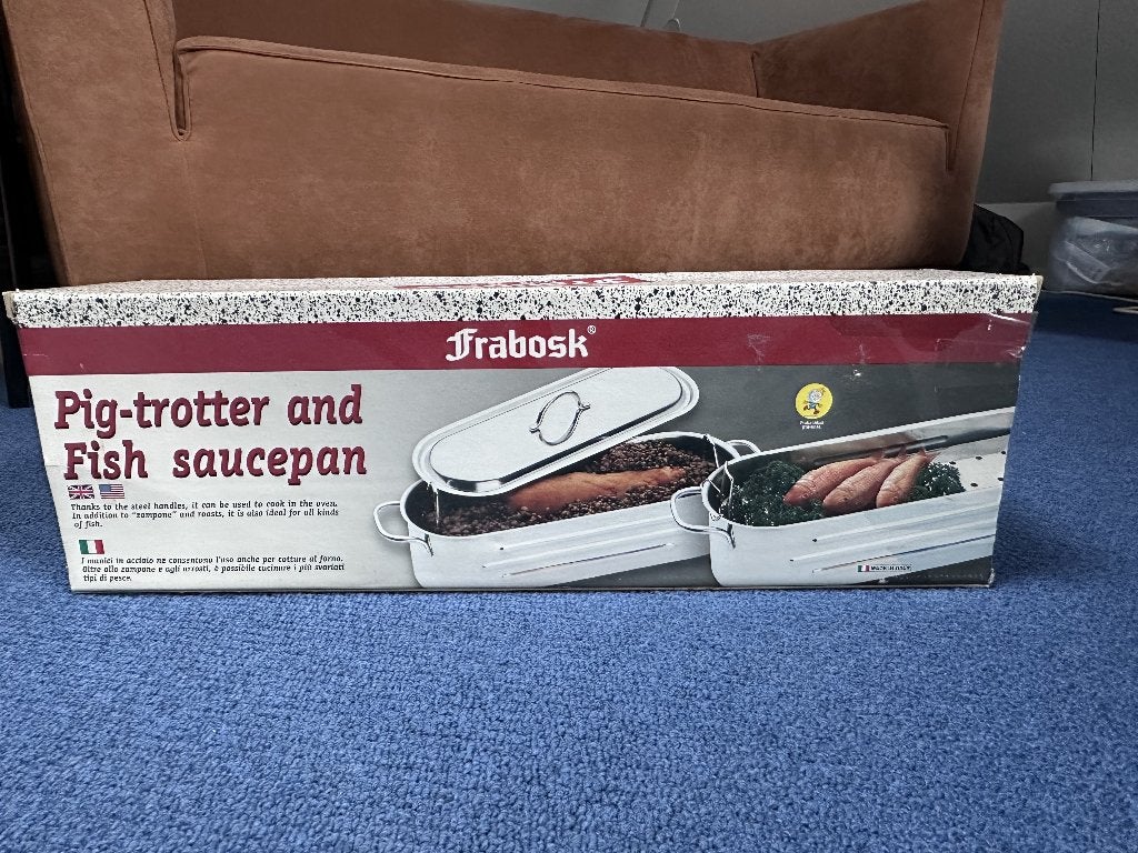Frabosk vispan / visstomer / braadslede RVS, Ophalen, Overige typen, Zo goed als nieuw, Rvs