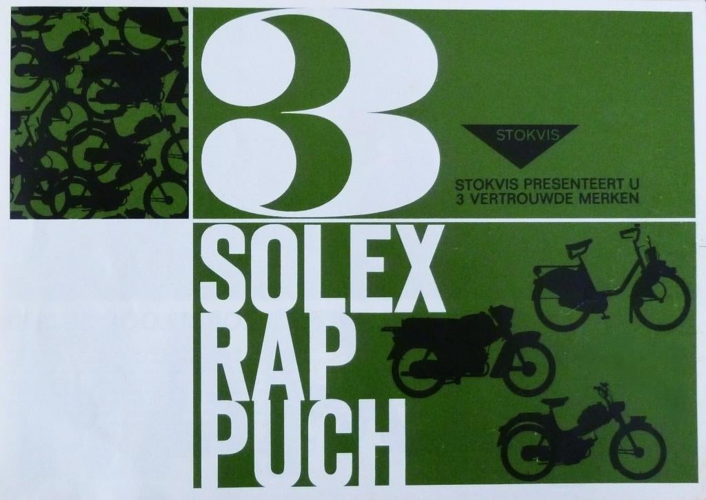 Folder SOLEX RAP PUCH 1963 Uitgave R.S. Stokvis & Zonen NV, Fietsen en Brommers, Ophalen of Verzenden, Zo goed als nieuw