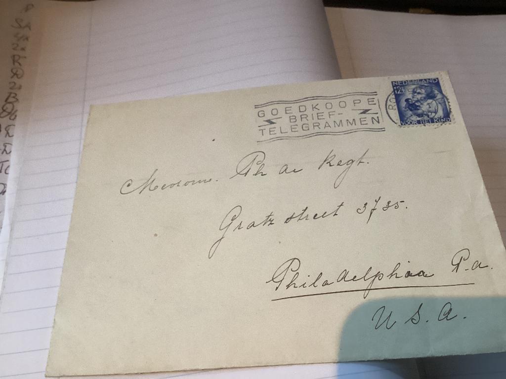 No2026 Goedkoope brief telegrammen Rotterdam 30-12-1935, Ophalen, Nederland