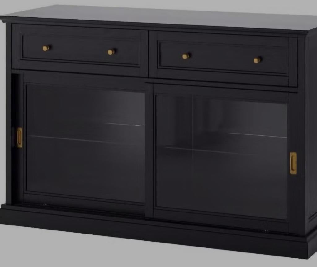 Dressoirkast Ikea zwart, Huis en Inrichting, Kasten | Dressoirs, Ophalen, Gebruikt, 25 tot 50 cm, 50 tot 100 cm