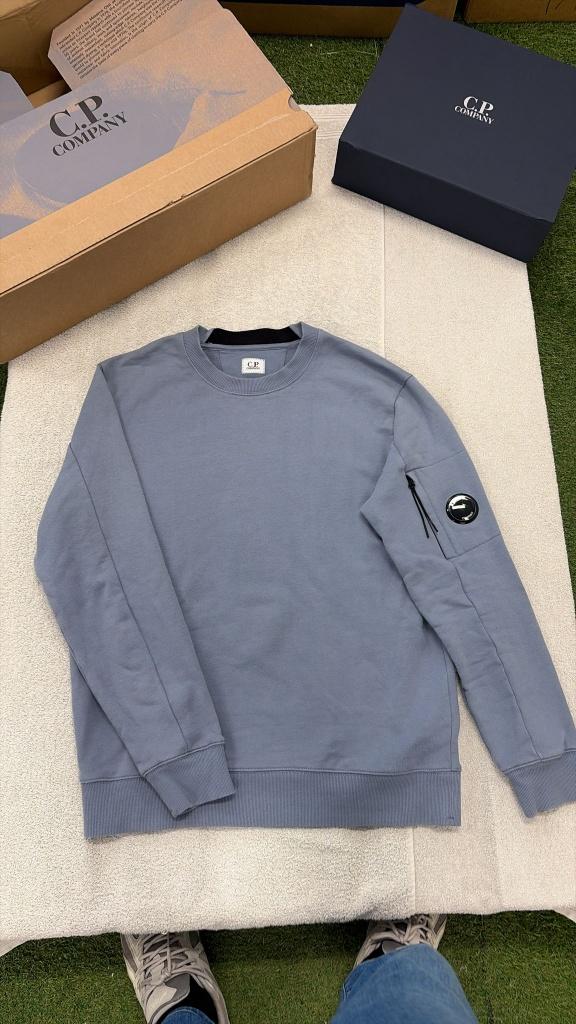 C.P. Company Sweater trui pull met Crewneck en Lens, Kleding | Heren, Maat 52/54 (L), CP Company, Blauw, .