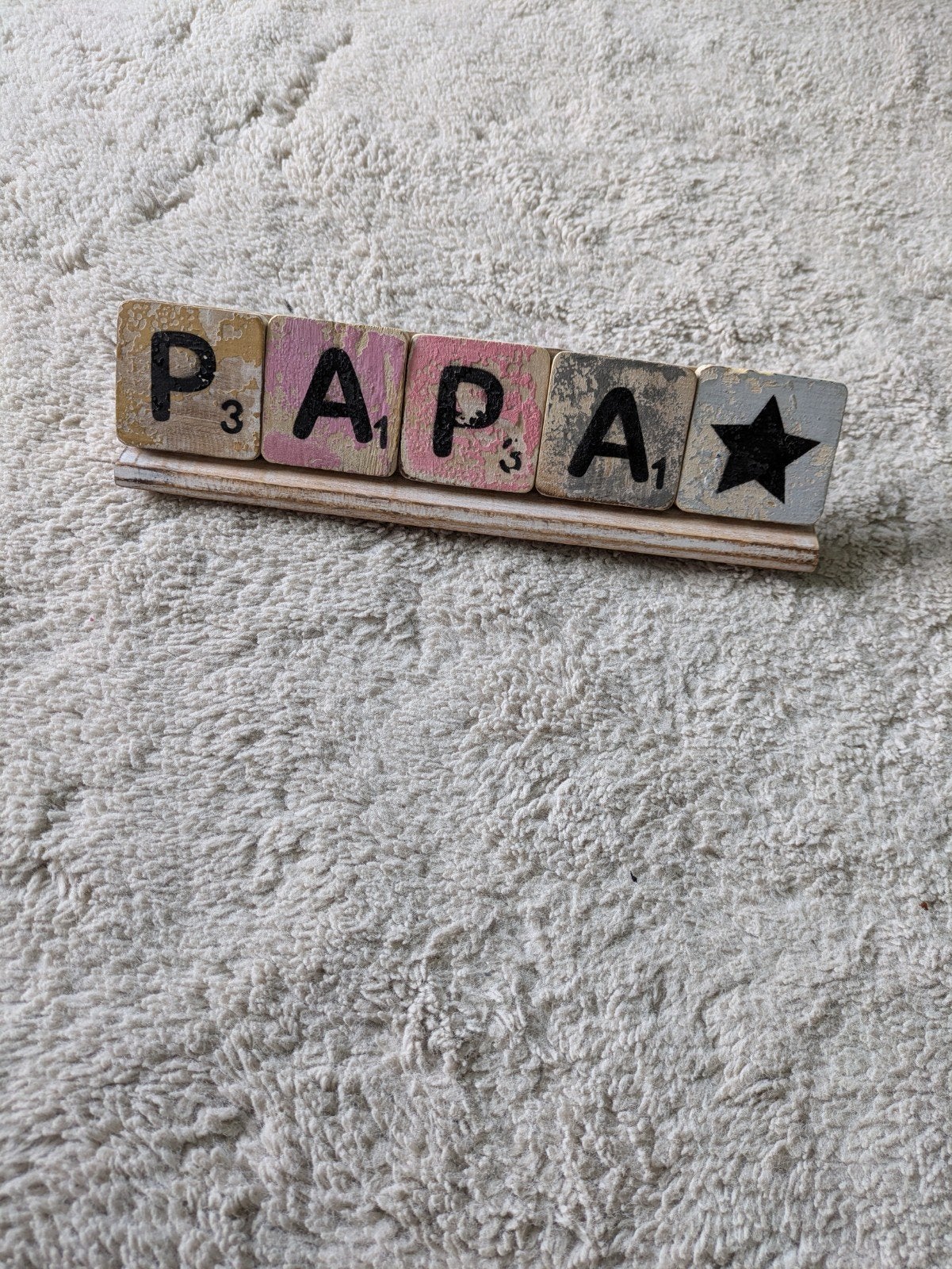Papa bordje van hout vaderdag, Huis en Inrichting, Ophalen of Verzenden