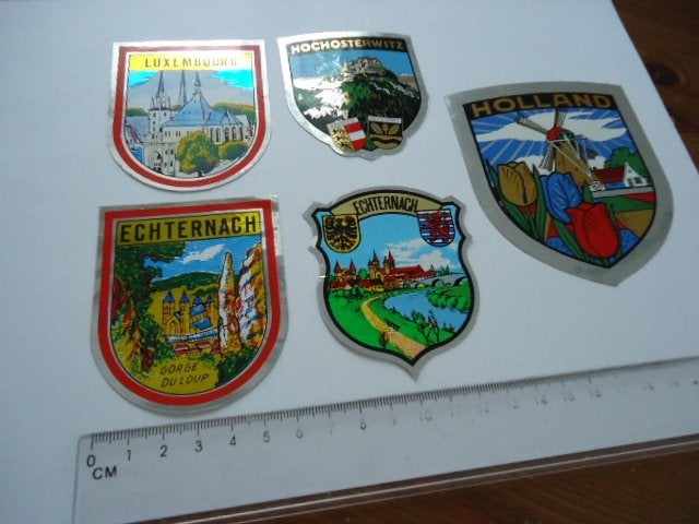 sticker oud Echternach Luxembourg camper caravan auto, Verzenden, Zo goed als nieuw, Bedrijf of Vereniging