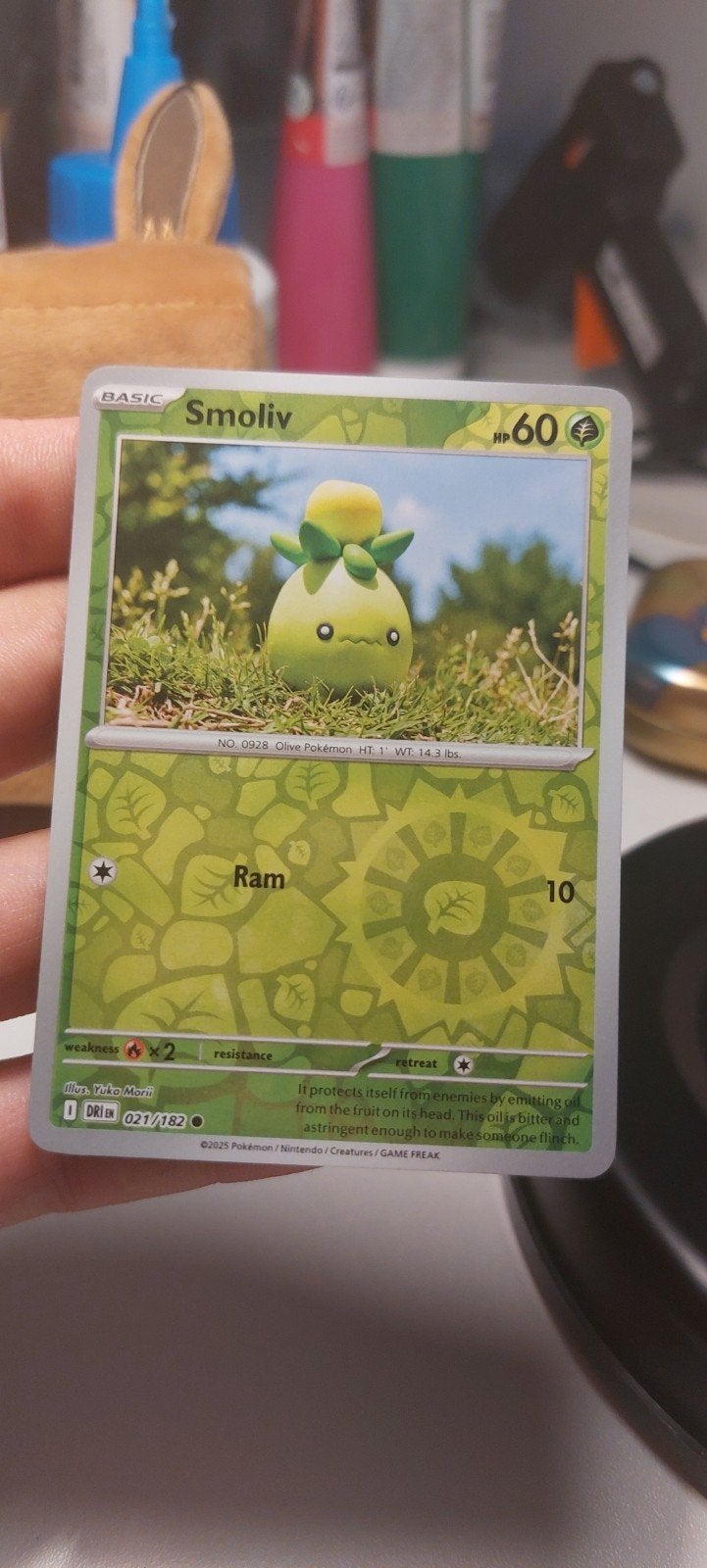 Smoliv Pokémon Kaart - Basic HP60 - 021/182, Ophalen of Verzenden, Zo goed als nieuw, Losse kaart