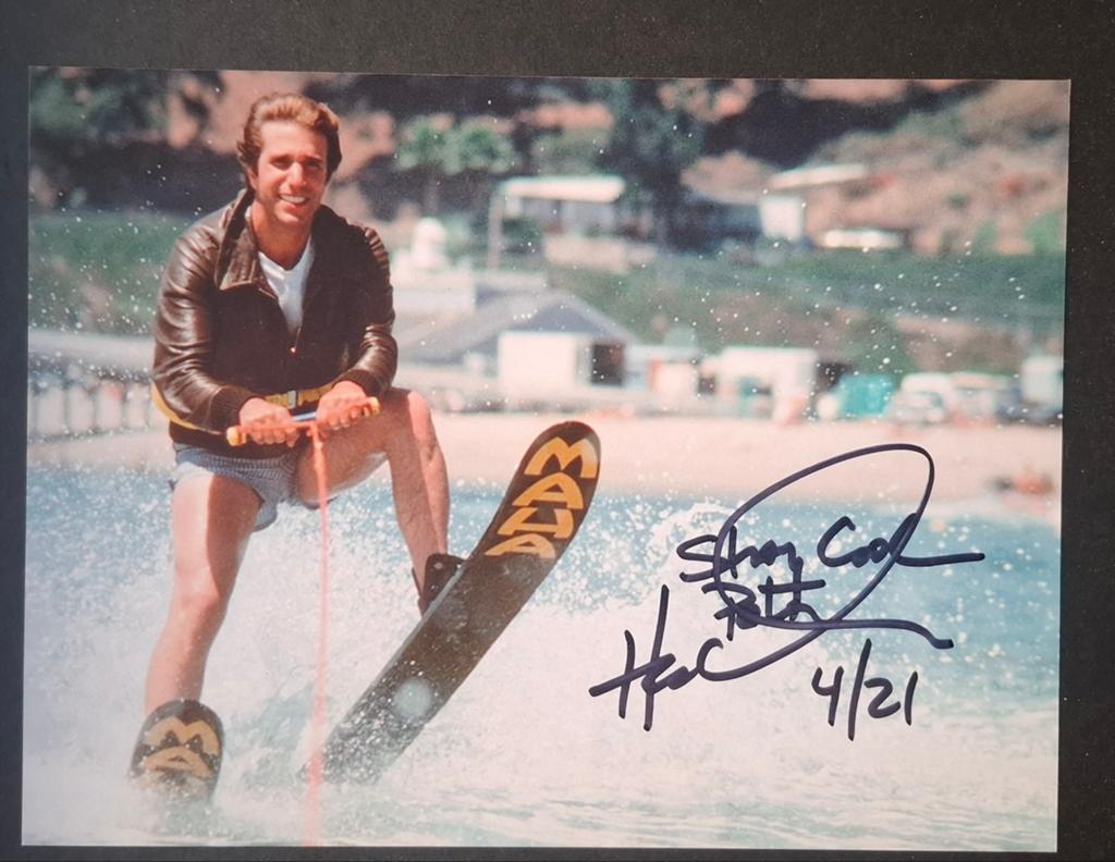 Handtekening Henry Winkler , happy days  COA, Ophalen of Verzenden, Zo goed als nieuw, Foto of Kaart, Gesigneerd