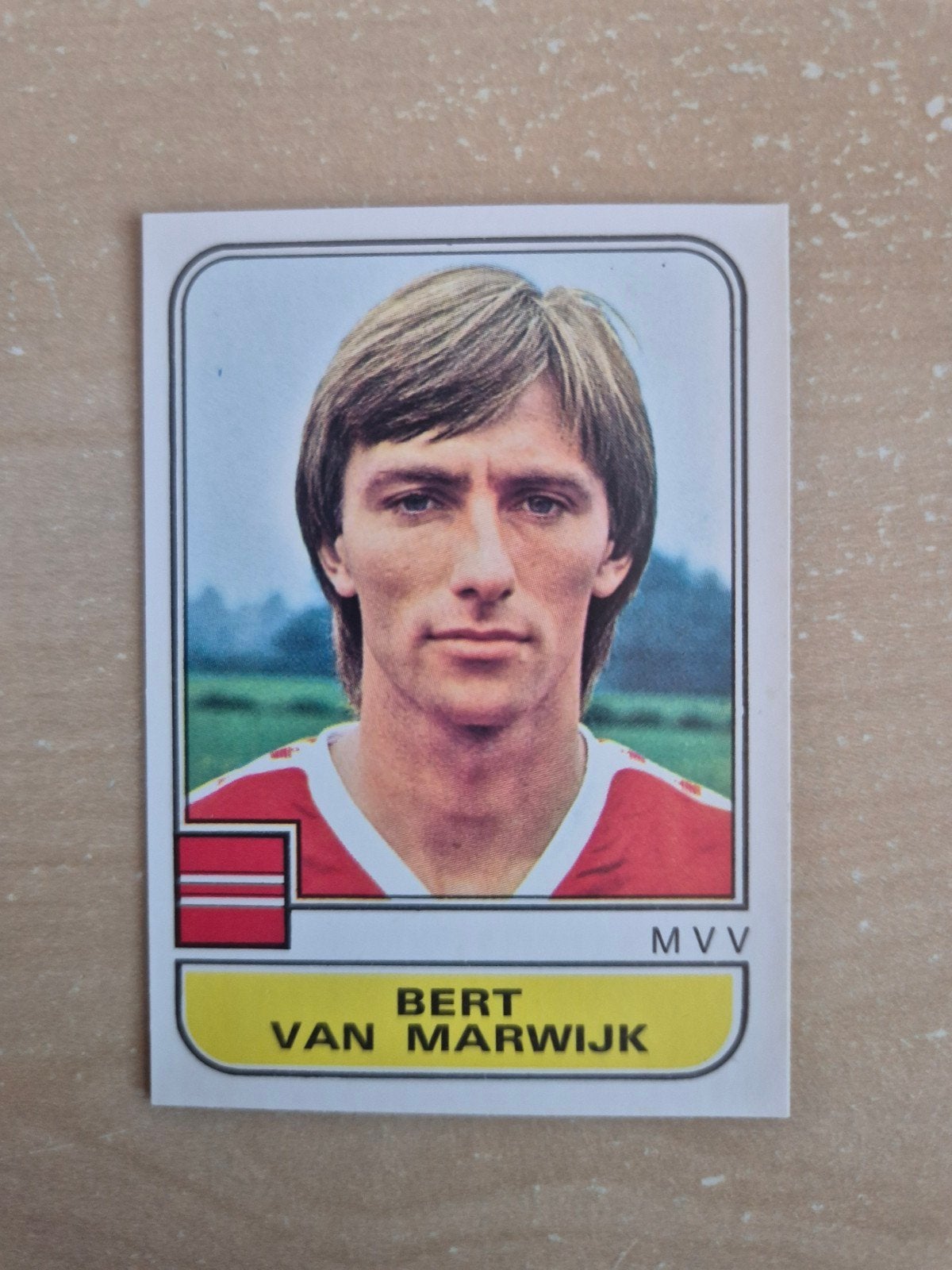 Panini Voetbal 82 Bert van Marwijk MVV, Ophalen of Verzenden, Zo goed als nieuw, Ajax, Poster, Plaatje of Sticker