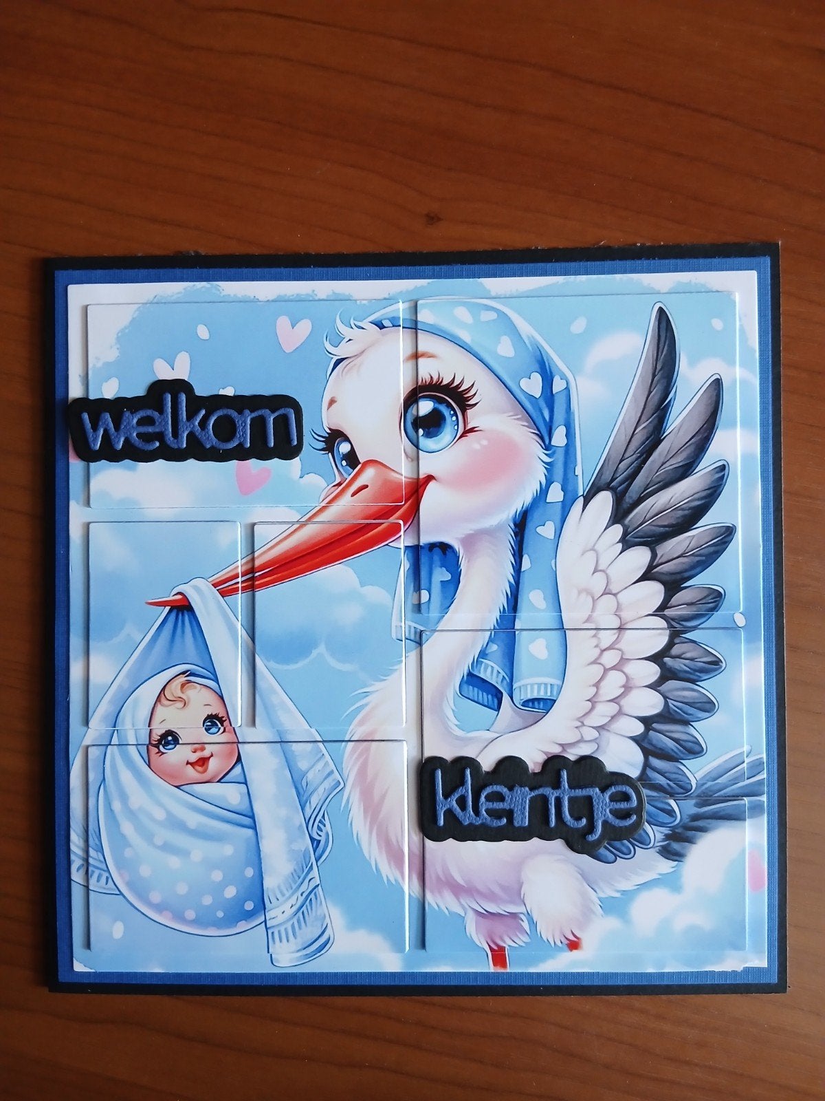 Kaart geboorte welkom kleintje ooievaar 846 = 1,75, Ophalen of Verzenden, Zo goed als nieuw, Kind