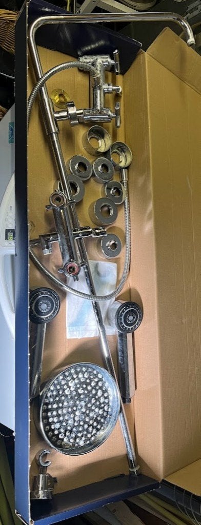 Regendouche en badkraan met mengkranen, Ophalen, Gebruikt, Chroom, Douche