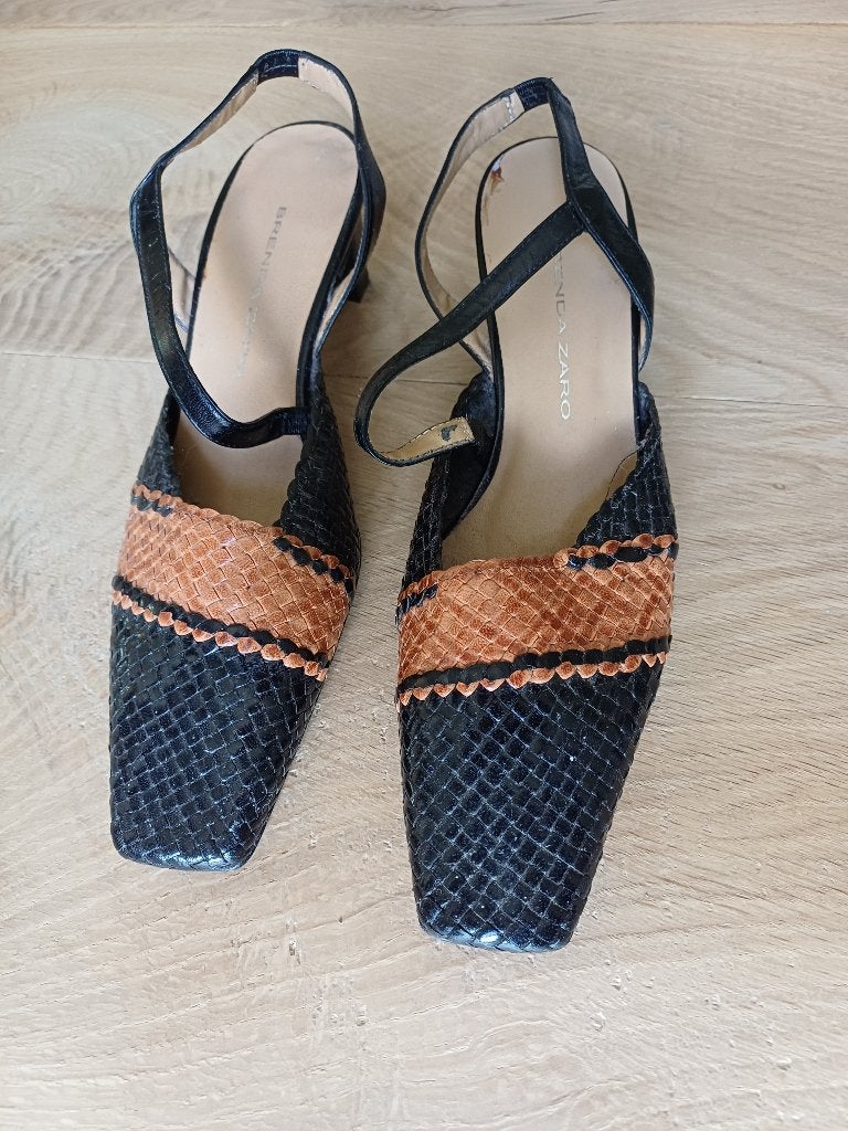 pumps zwart en bruin maat 38, Kleding | Dames, Pumps, Zwart, Brenda Zaro, Ophalen of Verzenden