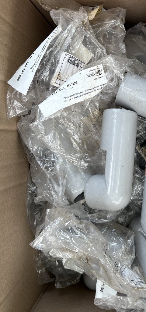 40x Aquaberg zij- en onderaansluiting Ø50 mm voor vloerput, Pvc, Overige typen, Nieuw, Ophalen of Verzenden