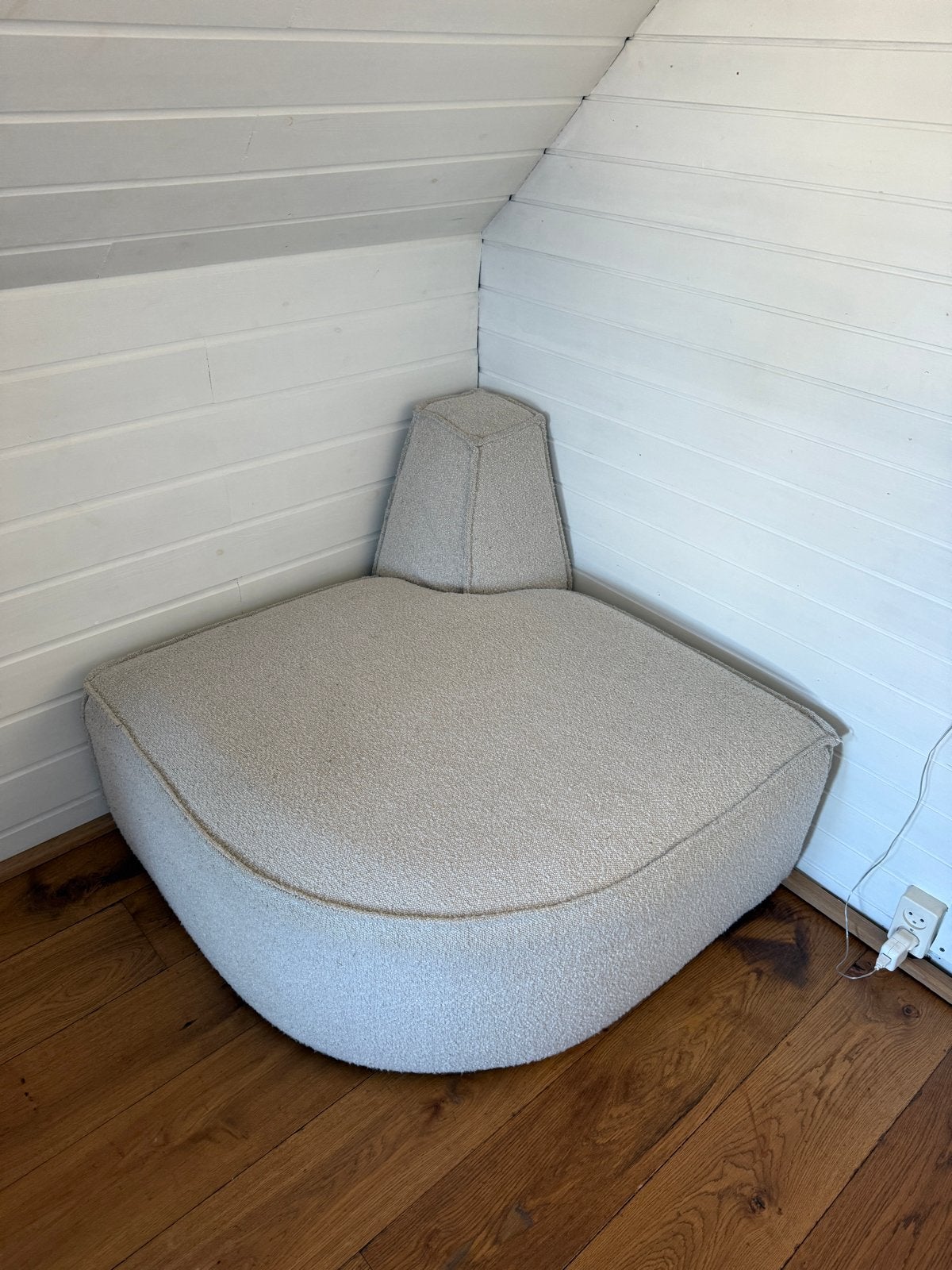 Modulaire bank Newton - Crème Bouclé, Ophalen, Gebruikt, Eenpersoons, 75 tot 100 cm