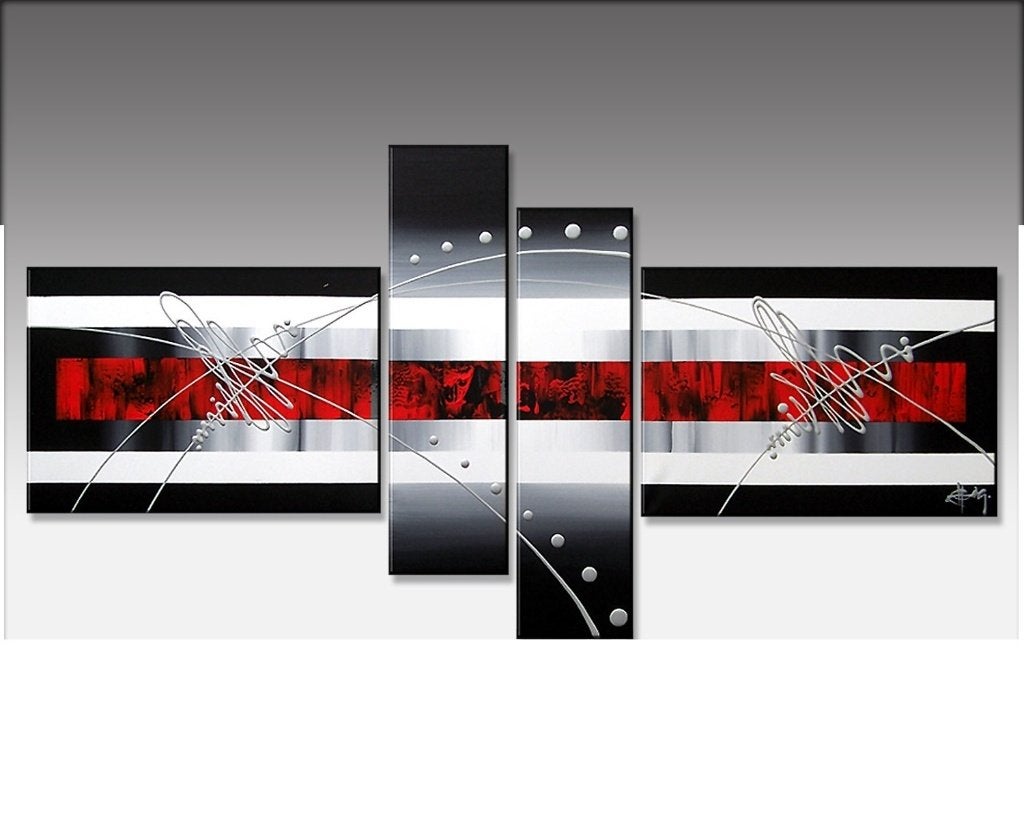 ... Forex ... Acryl 5 luik van Gia Hung 180 cm x 100 cm, Ophalen of Verzenden, Op houten frame, Acrylverf, Figuren