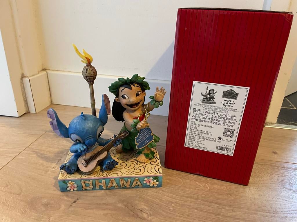 Disney Traditions Stitch Lilo Ohana Jim Shore Beeldje 4027, Ophalen of Verzenden, Overige figuren, Zo goed als nieuw, Beeldje of Figuurtje