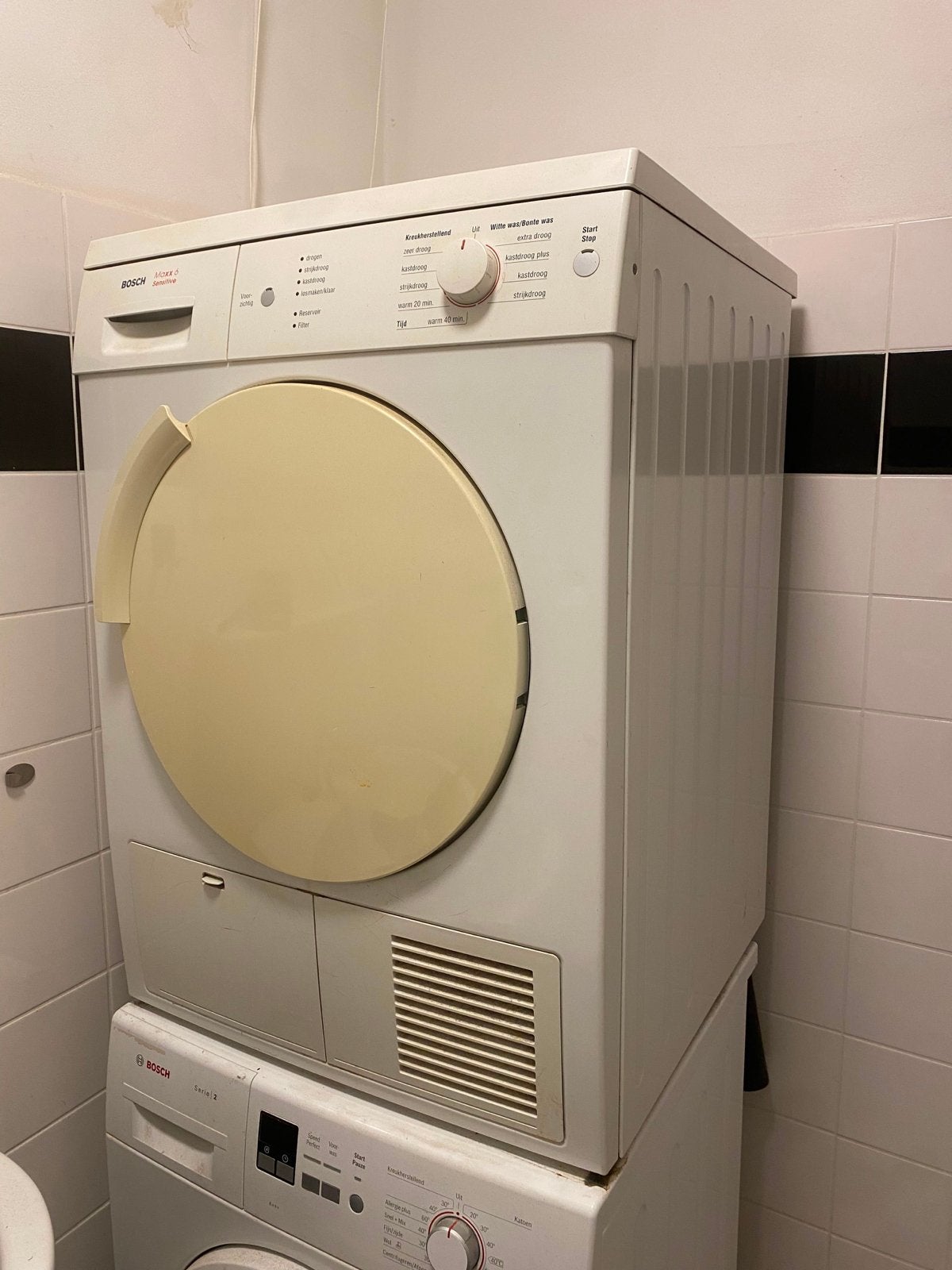 Goed werkende Bosch wasmachine en droger, Ophalen, Gebruikt