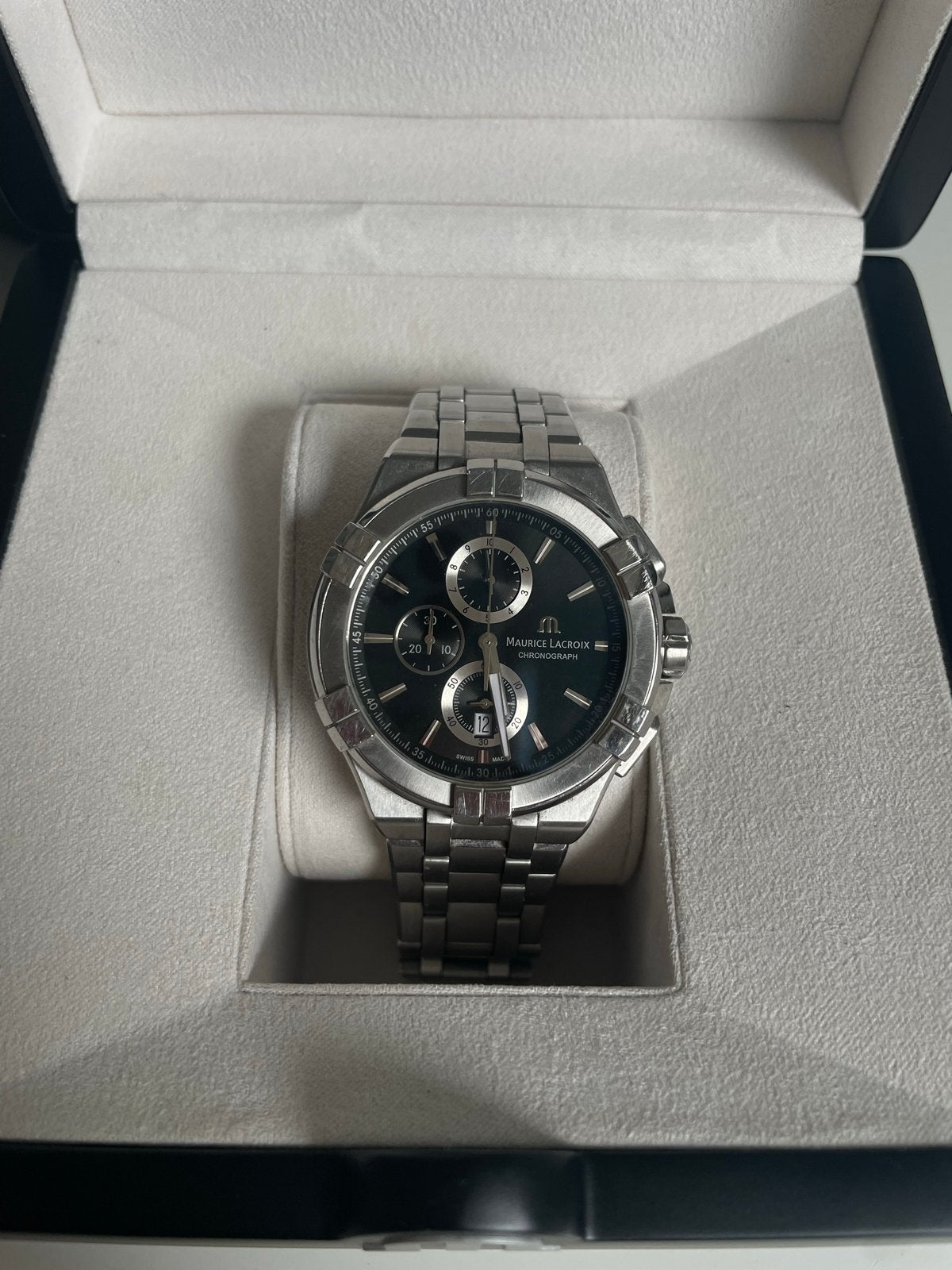 Maurice Lacroix Aikon Chronograaf Herenhorloge, Overige merken, Staal, Polshorloge, Ophalen of Verzenden