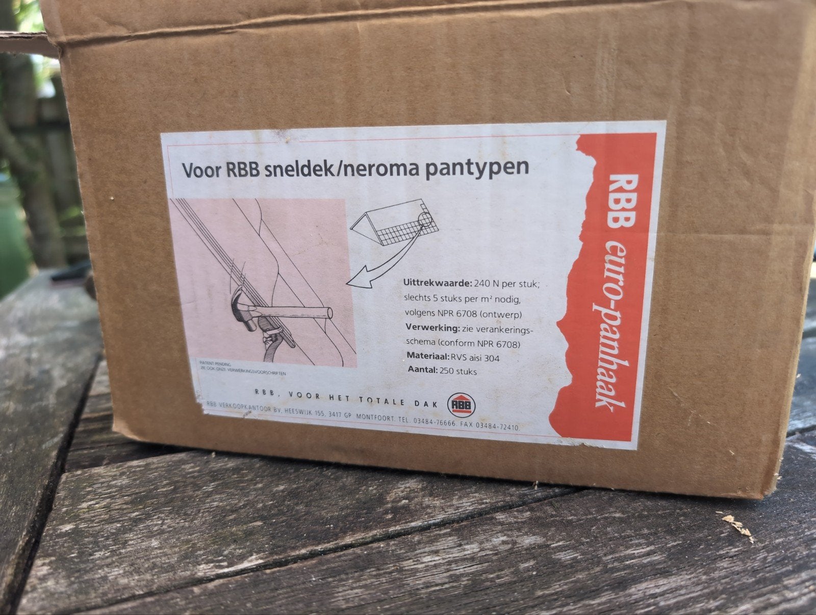 RBB euro-panhaak voor sneldeks/neroma pantypen (ca. 250 st.), Ophalen, Overige typen, Nieuw, Metaal