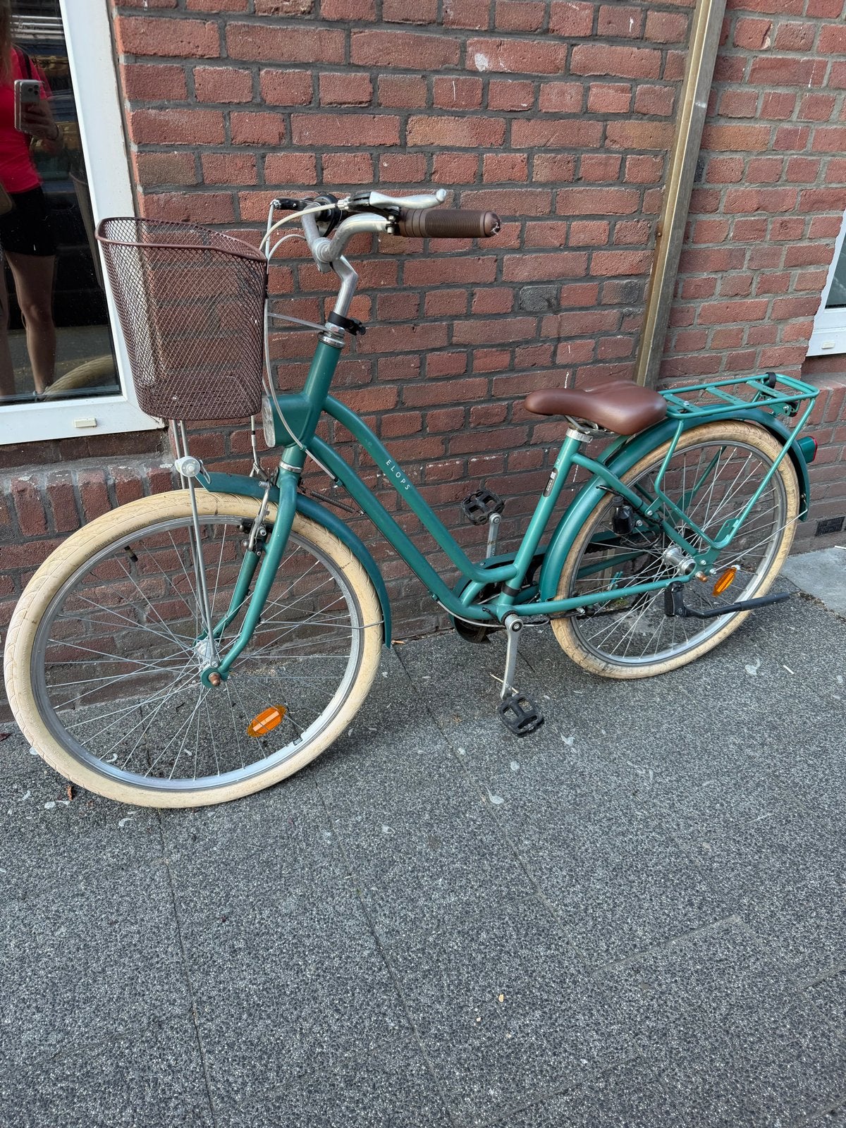 Elops stadsfiets met mand - Zo goed als nieuw, Terugtraprem, (Extra) lage instap, Zo goed als nieuw, 50 tot 53 cm