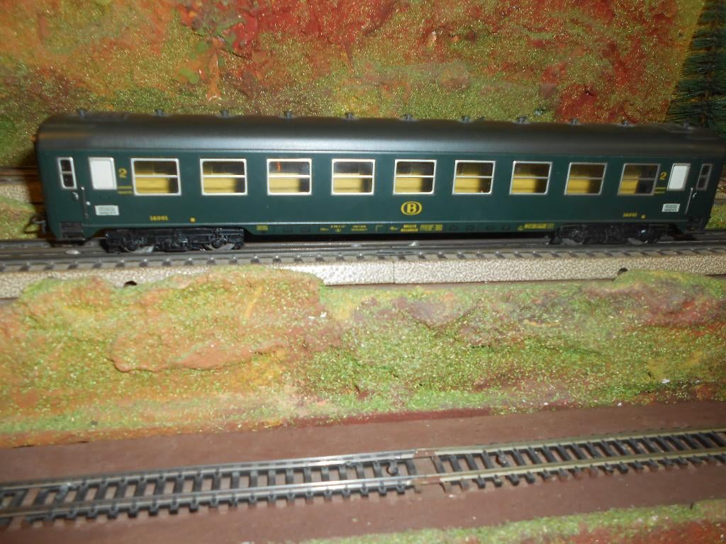 Märklin 4069, Slaaprijtuig België, metalen uitvoering, Wisselstroom, Wagon, Ophalen of Verzenden, Zo goed als nieuw