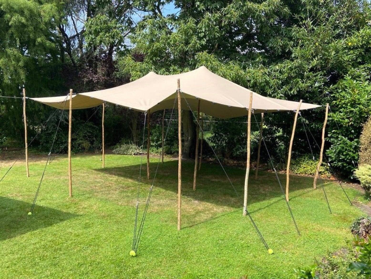Stretchtent te huur 6x7 meter, Ophalen, Partytent, 6 meter of meer, Nieuw