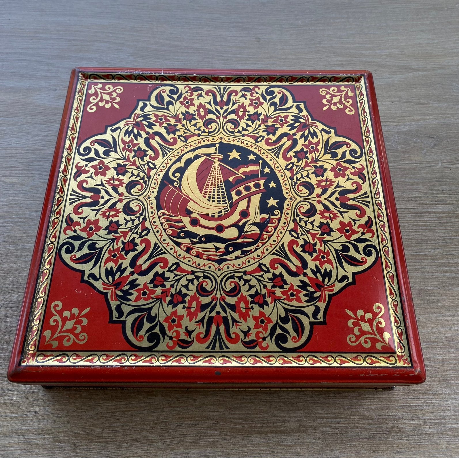 VERKADE vintage koekblik 1930, Verzamelen, Blikken, Ophalen of Verzenden, Zo goed als nieuw, Koek(jes), Verkade