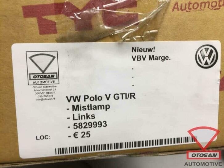 vw polo 6r gti r line mistlamp nieuw! links 5829993, Volkswagen, Volkswagen AG, Nieuw, Berliner Ring 2
38440  Wolfsburg, DE