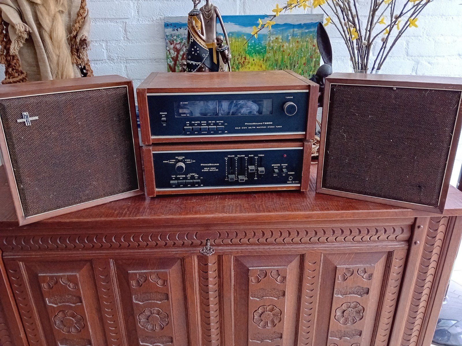 Vintage Philips en Primesound Stereo Set met Speakers, Audio, Tv en Foto, Ophalen, Philips, Gebruikt, Losse componenten