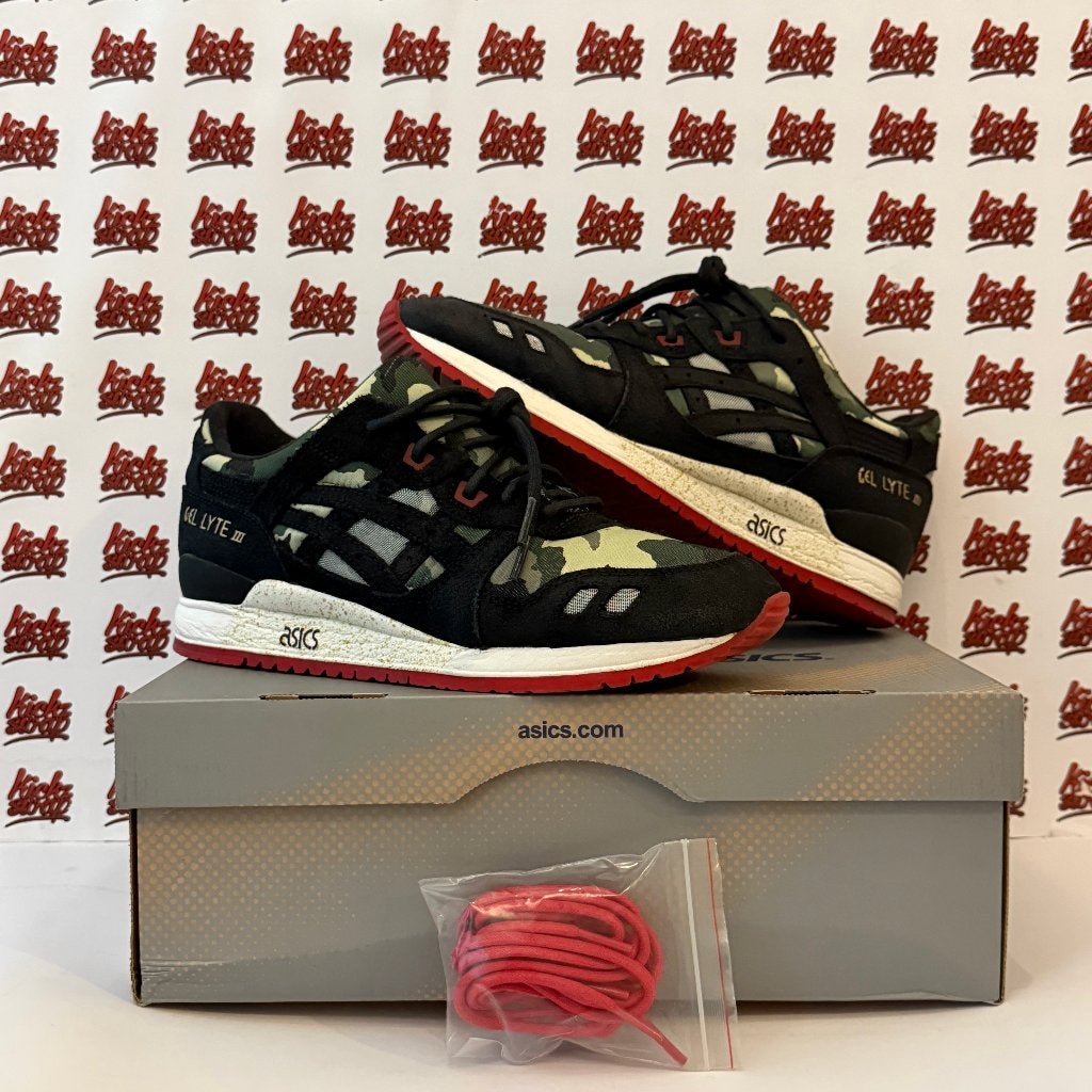 Asics Gel Lyte III Black Camo x Bait Vanquish | EU 41,5, Overige kleuren, Ophalen of Verzenden, Sneakers of Gympen, Gedragen