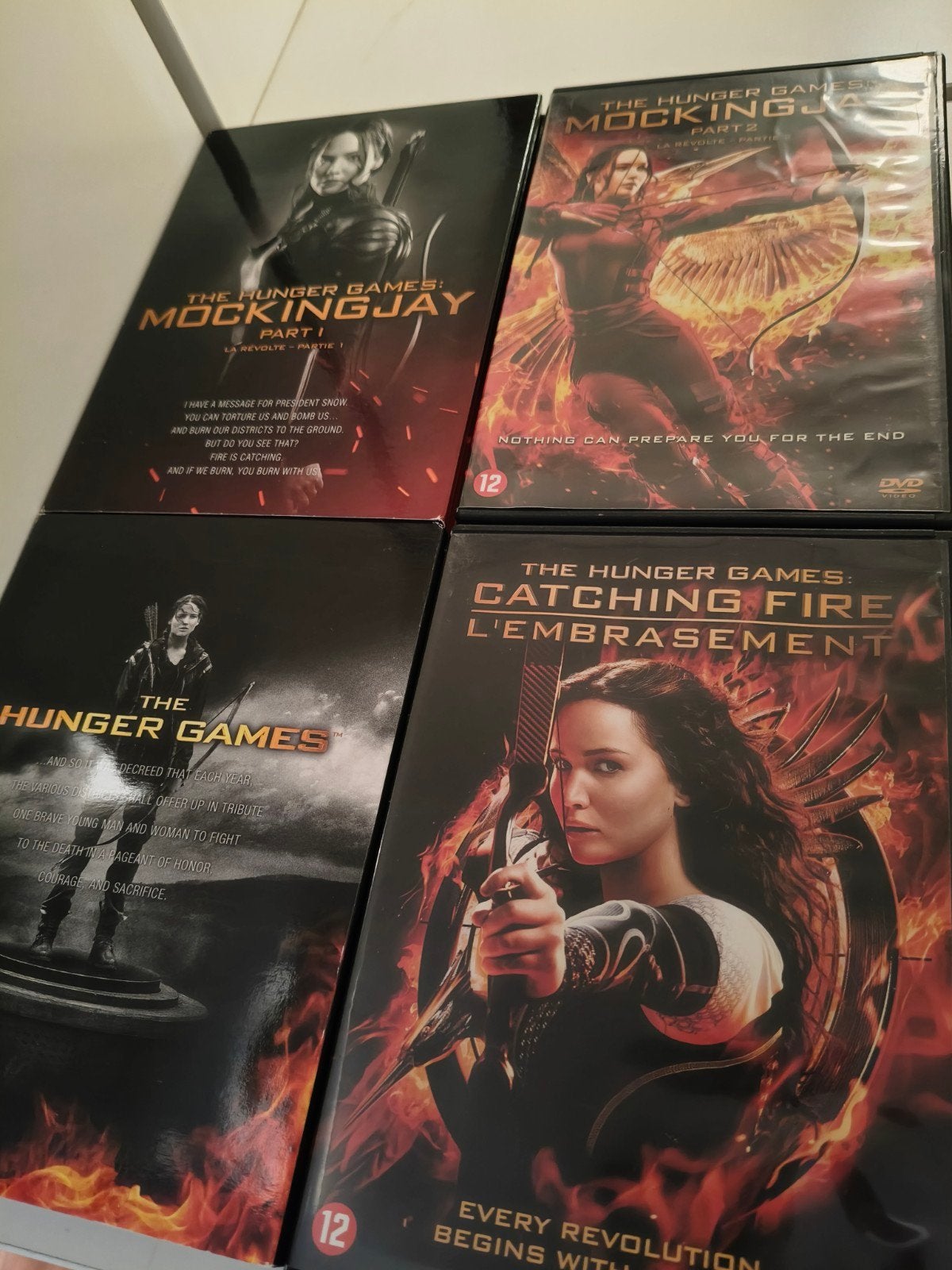 The Hunger Games - 4 Films (Originele filmreeks) Totaal 6DVD, Ophalen, Bonusmateriaal, Engels, Nederlands
